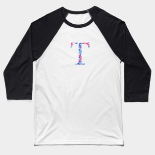 Tau Tropical Letter Baseball T-Shirt